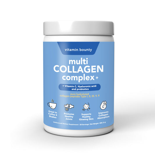 Colágeno Hidrolizado 5 en 1 con Ácido Hialurónico, Vitamina C y Probióticos (5-in-1 Hydrolyzed Collagen Complex with Hyaluronic Acid, Vitamin C & Probiotics - Aquaviva360)