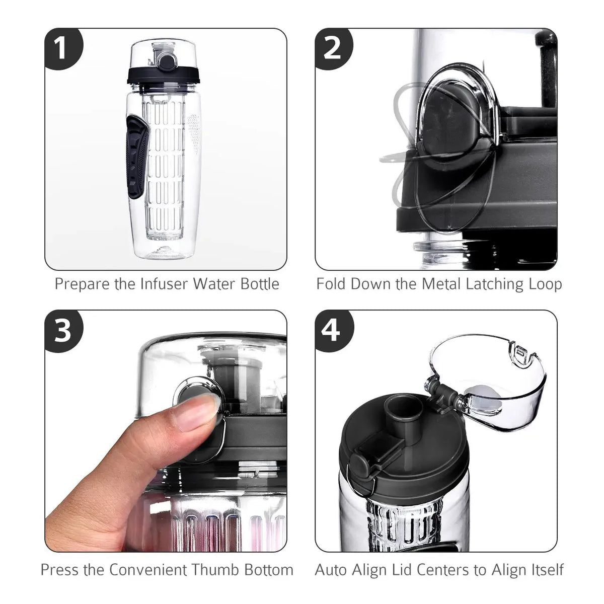 Aquaviva360 pureinfuse Detox Water Bottle ( 1000ml)